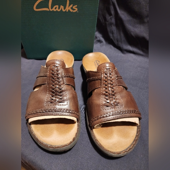 Clarks Bendables Slip On Slide Mahogany 9 Wide - Picture 3 of 16